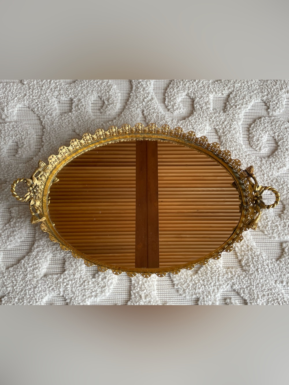 Vintage Gold Vanity Tray